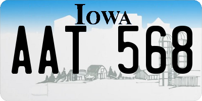 IA license plate AAT568