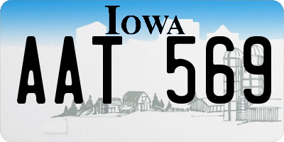 IA license plate AAT569