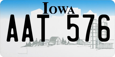 IA license plate AAT576