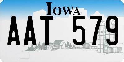 IA license plate AAT579