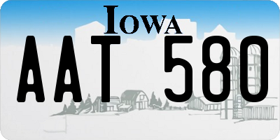 IA license plate AAT580