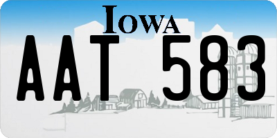 IA license plate AAT583