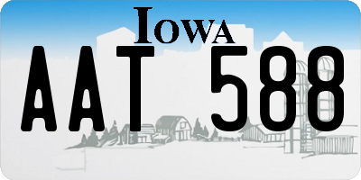 IA license plate AAT588