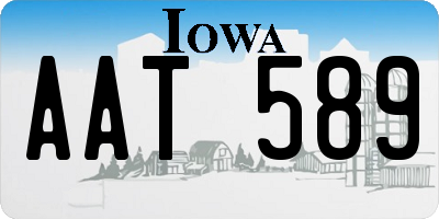 IA license plate AAT589
