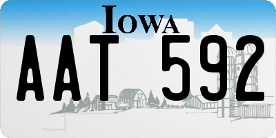 IA license plate AAT592