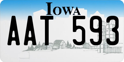 IA license plate AAT593