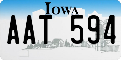IA license plate AAT594