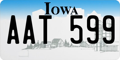 IA license plate AAT599