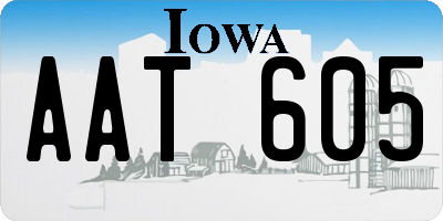 IA license plate AAT605