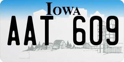 IA license plate AAT609