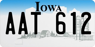 IA license plate AAT612
