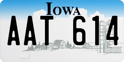 IA license plate AAT614