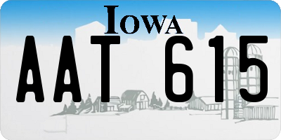 IA license plate AAT615