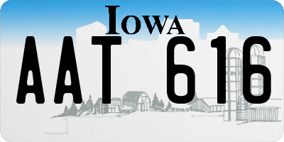 IA license plate AAT616