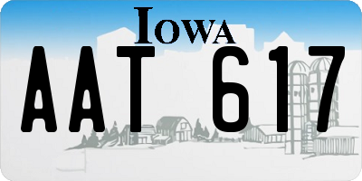 IA license plate AAT617