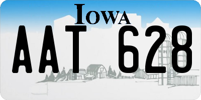IA license plate AAT628