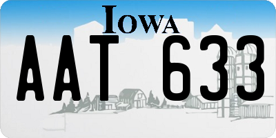 IA license plate AAT633