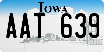 IA license plate AAT639