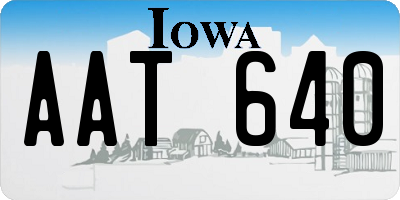 IA license plate AAT640