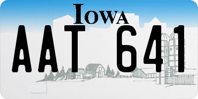 IA license plate AAT641