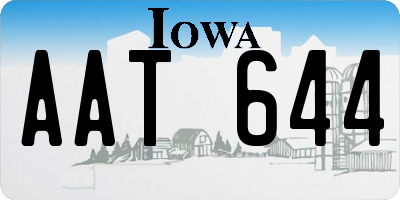 IA license plate AAT644