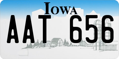 IA license plate AAT656