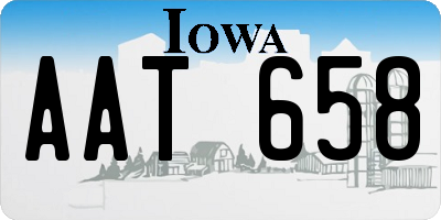 IA license plate AAT658