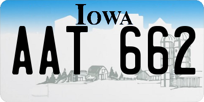 IA license plate AAT662