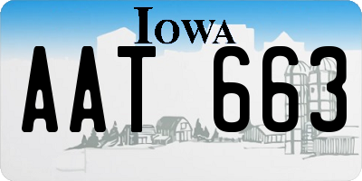 IA license plate AAT663
