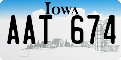 IA license plate AAT674