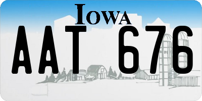 IA license plate AAT676