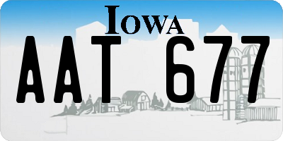 IA license plate AAT677