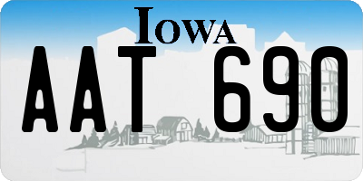 IA license plate AAT690