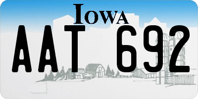 IA license plate AAT692