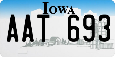 IA license plate AAT693