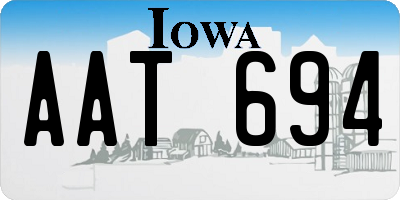 IA license plate AAT694