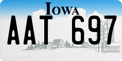 IA license plate AAT697