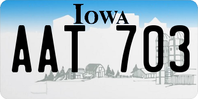 IA license plate AAT703