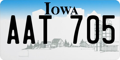 IA license plate AAT705