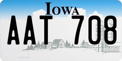 IA license plate AAT708