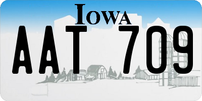 IA license plate AAT709