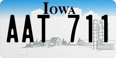 IA license plate AAT711