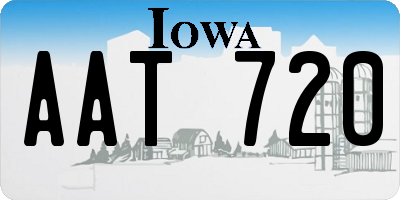 IA license plate AAT720