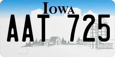 IA license plate AAT725