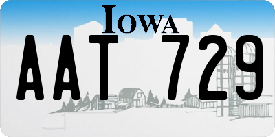 IA license plate AAT729