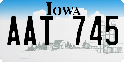 IA license plate AAT745