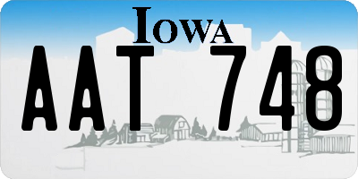 IA license plate AAT748