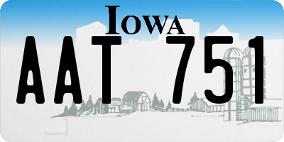 IA license plate AAT751