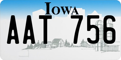 IA license plate AAT756