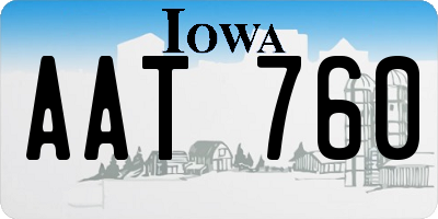 IA license plate AAT760